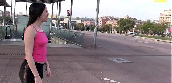  AMATEUR EURO - Spanish Teen Liz Rainbow Pick Up Guy From Subway To Have Sex With Him On Set